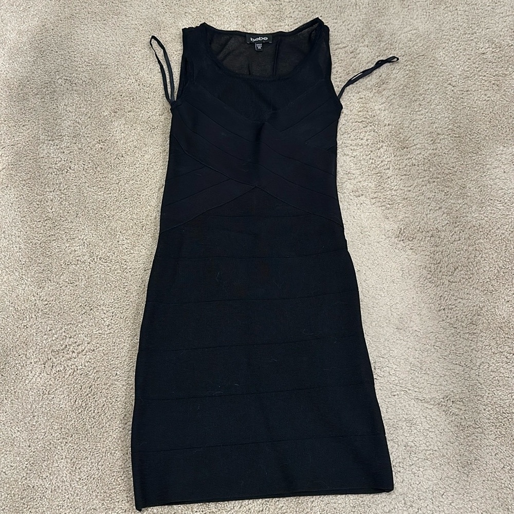 Bebe Mini Bodycon With Mesh Size Extra Small Condition 9.5/10